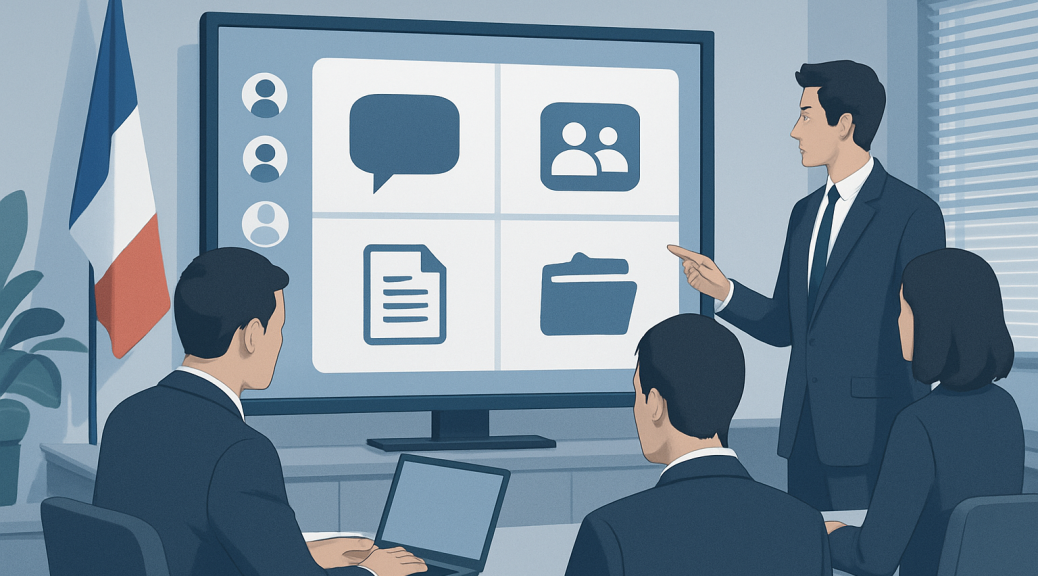 Illustration de la Suite numérique de l’État et de ses outils collaboratifs