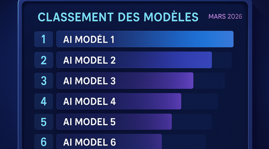 Classement IA mars 2026 des meilleurs modèles